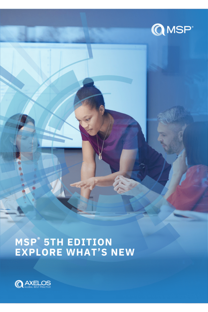 MSP 5th Edition Managing Successful Programmes certification. Available through Prepare2Lead a PeopleCert Accredited Training Organisation.